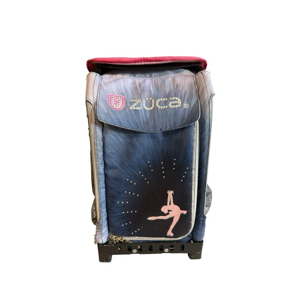Purple Zuca Bag with Frame Dream Ice Skating Rolling Bag - Picture 1 of 9
